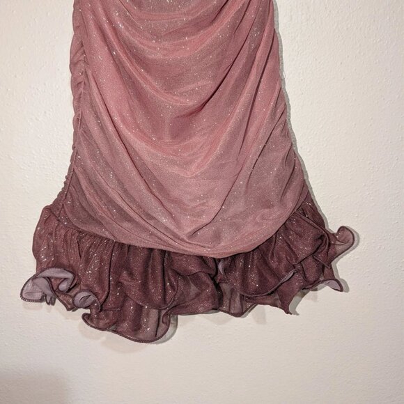 Speechless Girls Glitter Mesh Ruffle Hem Party Dress Size 10 - Picture 3 of 9